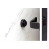 Door Stop Wall-Handle, Self-Adhesive, Stainless Steel, Lacquered, Black Rubber. EVI