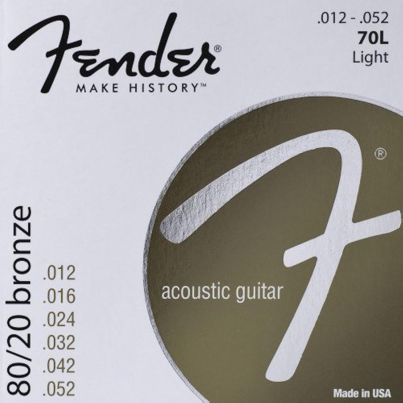 Fender Extremo de bola de bronce 70L 80/20 12-52, cuerdas