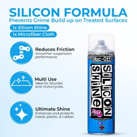 Muc-Off Silicon Shine 500ml, 1-Pack | Quick-Dry & Dirt-Repellent | Enhances Metal, Plastic & Rubber | Suitable for Bicycles, Motorcycles, ATVs & UTVs