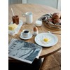 broste Copenhagen Dessert Plate 'Stevns' Glossy Glazed Stoneware Chalk White,