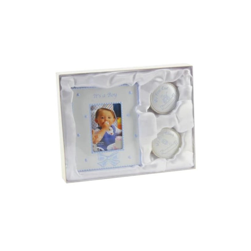 Es ist ein Junge ersten Curl/1st Tooth & Frame Geschenk-Set.