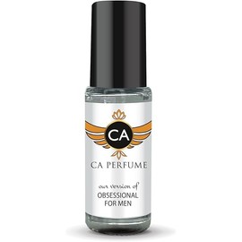 CA Perfume Impression of C Klein Obsessional For Men For Men Replica Fragrance Body Oil Dupes Alcohol-Free Aromatherapy Sample Travel Size Concentrated Long Lasting Attar Roll-On 0.14 Fl Oz/4ml-X1
