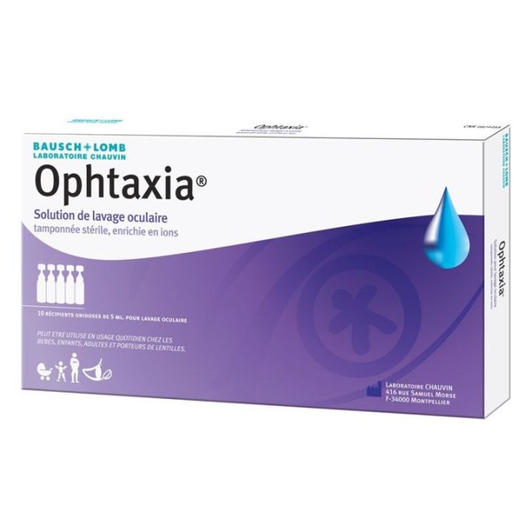 Bausch+Lomb Ophtaxia Solution de Lavage Oculaire 10 unidoses