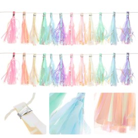 NOLITOY Chic Tassel Garlands Decor 2 Sets of Paper Tassels for Party Ribbon Banner Backdrop Wall Door Window Decor
