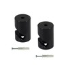 HALOTEC Set of 2 black decentralised brackets, wall or ceiling