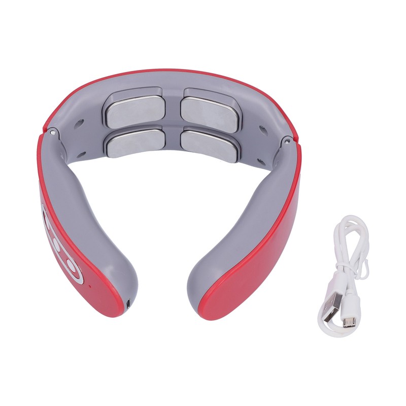 4 Massage Head Neck Massager Electric Hot Compress Relieve Fatigue