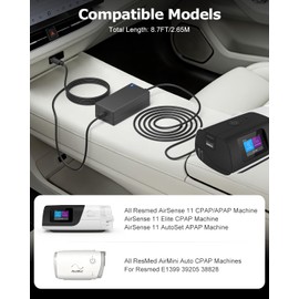 Arkare 20V PD USB C Power Supply for ResMed AirSense 11 DC Converter 65W Power Cord for Resmed Airsense 11 Supplies S11 AirMini AutoSet Elite CPAP Air11 E1399 39205 Battery Pack & Outdoor Compatible