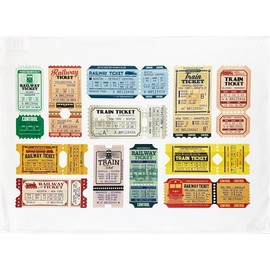 Half a Donkey Ticket to Ride large cotton tea towel