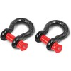 2 Pcs Shackles 1/2" D Ring Shackle 12 Ton (26,455 lbs) Maximum Break Strength with 5/8" Pin for Tow Strap Winch Off Road Vehicle Recovery