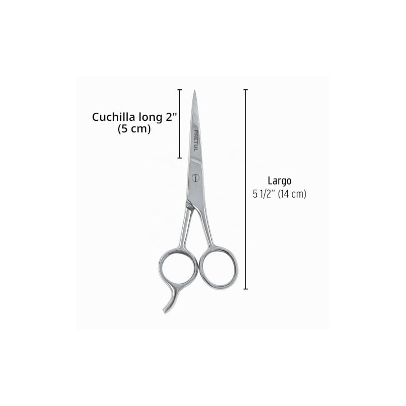 Pretul TP-8419-5-1/2, Tijera para estilista con gancho, 5-1/2", Pretul