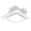 POWERENG Bathroom Exhaust Fan with Light,9.8 in Panel,6000K 12W Square