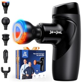 Bob and Brad M7 Plus Mini Massage Gun with Heat, 0.39KG Portable Quiet Deep Tissue Muscle Percussion Gun, 15KG Stall Force (Max Pressure) for Tension Relief & Muscle Recovery, Gifts for Men & Women