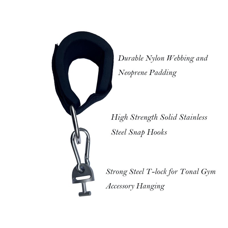 JILINWEI Ankle Workout Straps for Tonal Gym Machine, Black Adjustable