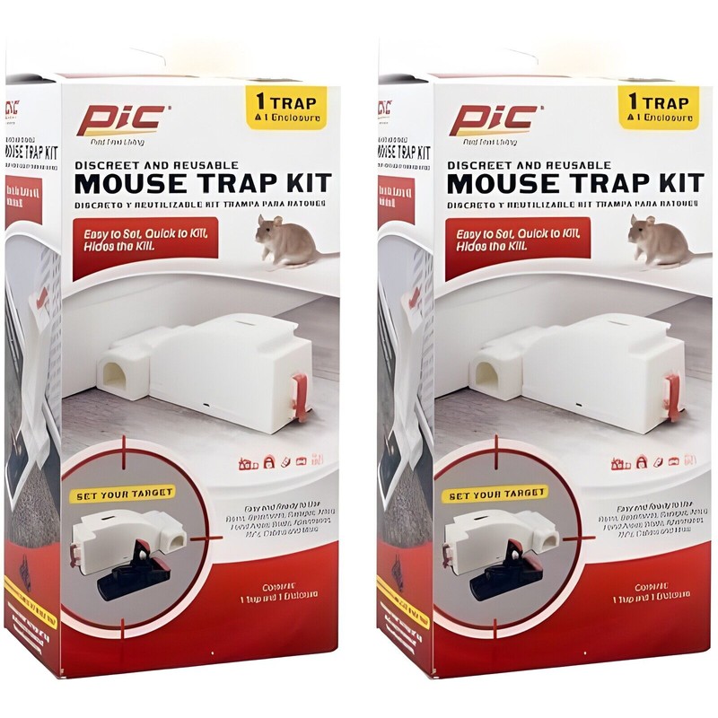 Pest Free Living PIC MTK-P Mouse Trap Kit, Black,Discreet Mouse
