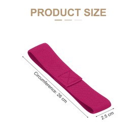 QUARKZMAN Pack of 6 Bento Box Strap Lunch Boxes Strap Elastic Fastening Strap for Home, Office, Camping, Picnic (Rose Red)