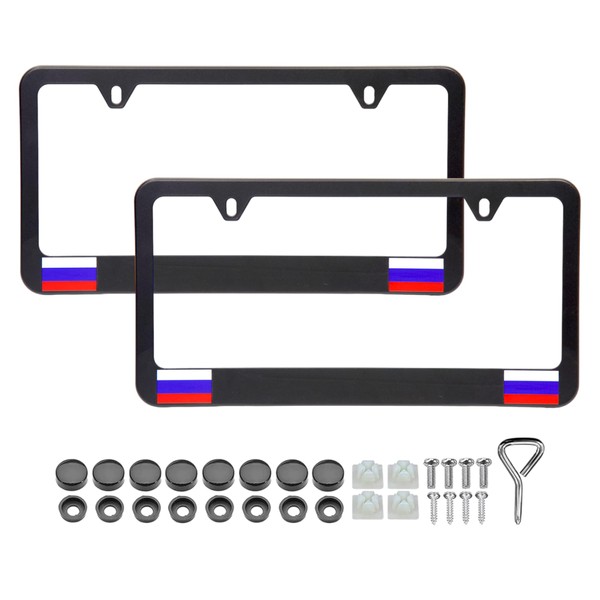 KAIMAK Russia Russian Flag Aluminum License Plate Frames - 2