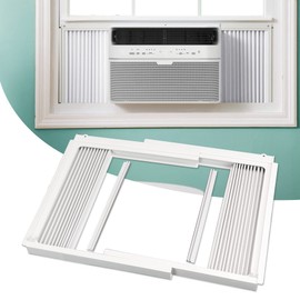 Flehomo Window Air Conditioner Side Panels with Frame, Adjustable Insulation AC Side Panel for 22,000 BTU Window AC Unit, Frame Included