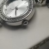 CHARTER CLUB SILVER-TONE CRYSTAL FLOWER LADIES QUARTZ WATCH 25 MM