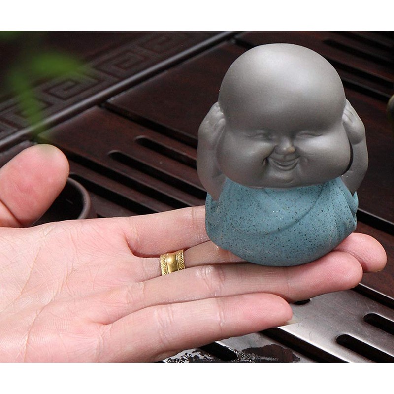 SIGMALL Buddha Statue Monk Figurine, Set of 3 Buddhist Monk