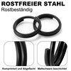 Alwonder Pack of 50 Matte Black Split Rings - Snap