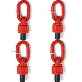 G80 Swivel Eye Bolt Alloy Steel Material 360° Rotation Hoist Ring Heavy Duty Large Carrying Capacity Eye Bolt Tensile Strength Whether is 1080MPa (4pcs M10 x 18)