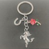 iMagitek 25 Pcs Horse Keychains with Lucky Horseshoe and Rose