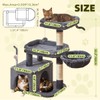 Taoqimiao MS043G Cat Tree, 32.2Inch Cat Tower, Cat Condo for