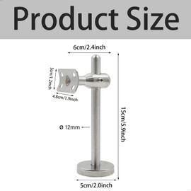 Adjustable Handrail Support Stainless Steel Handrail Holder Handrail Support - Made of Support Frame for Handrail of Stair Wall Wall Mount Accessories, Older Handrails, Corridor Support Bar, Inner