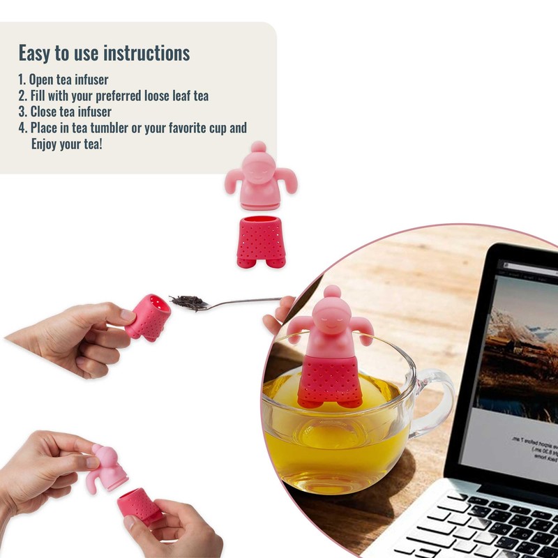 Cute Tea Infuser Girl - Reusable Loose Leaf Tea Steeper