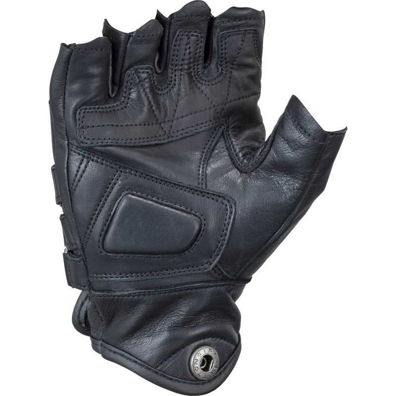 Yellow Corn YG-247S Leather Half Finger Gloves, Black, Medium