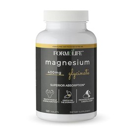 Glicinato de magnesio 400 mg – 120 tabletas – Alta absorción, suplemento de magnesio para calambres en las piernas, alivia los músculos, corazón, calma, apoyo al estrés, salud ósea y nerviosa