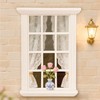 iLAND 1/12 Scale Accessories of Dollhouse Windows 2pcs White Solid