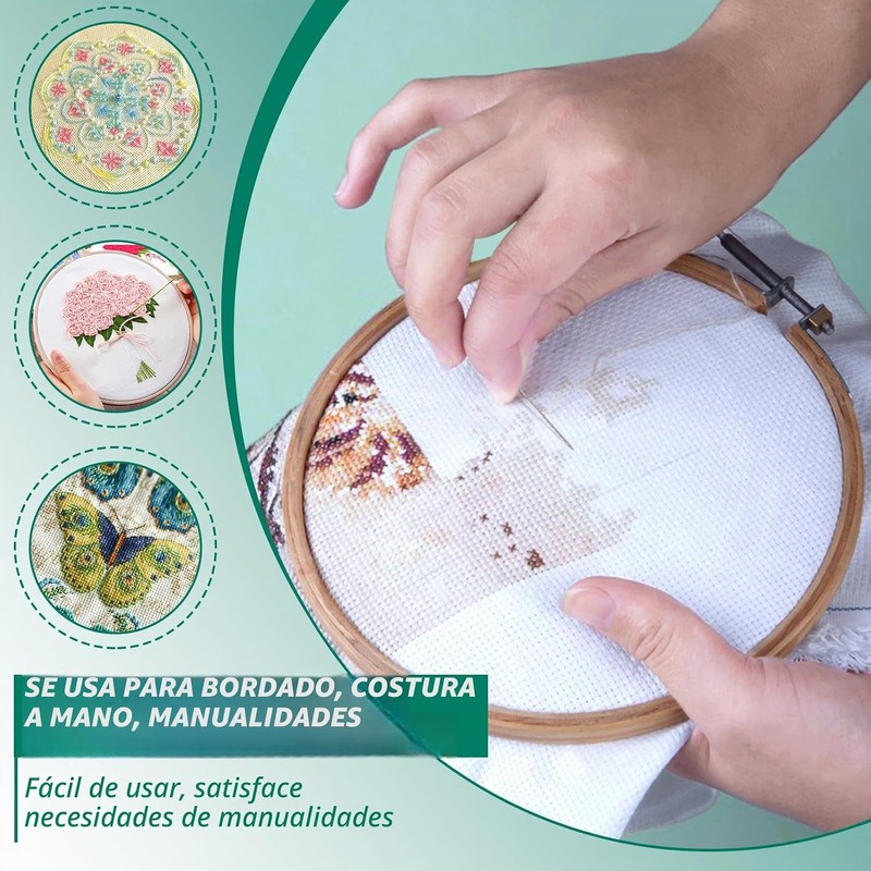 Fteven Kit de Agujas de Punto de Cruz y Bordado