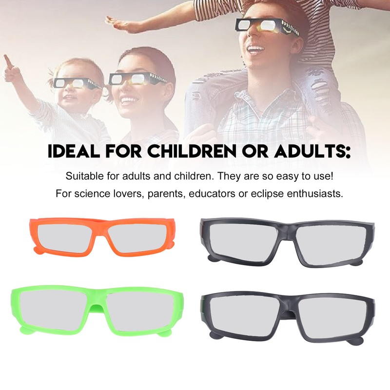 4Pcs Solar Eclipse Observation Glasses Protective Portable Sun Viewing Glasses