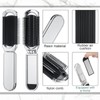 Nuenen 4 Pcs Folding Hair Brush with Mirror Portable Mini