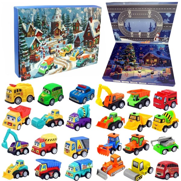Advent Calendar Cars Children for Children, 24 Toys Car Match
