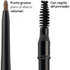 Renova Delineador Retráctil Cejas Abundantes Con Cepillo Castaño Oscuro 1g