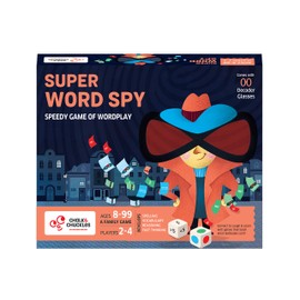 Chalk and Chuckles Super Word Spy - Word Games for Kids, Adults Age 8-99, Fun for Family Game Night, Educational Board Game, Gifts for Kids 8 and up