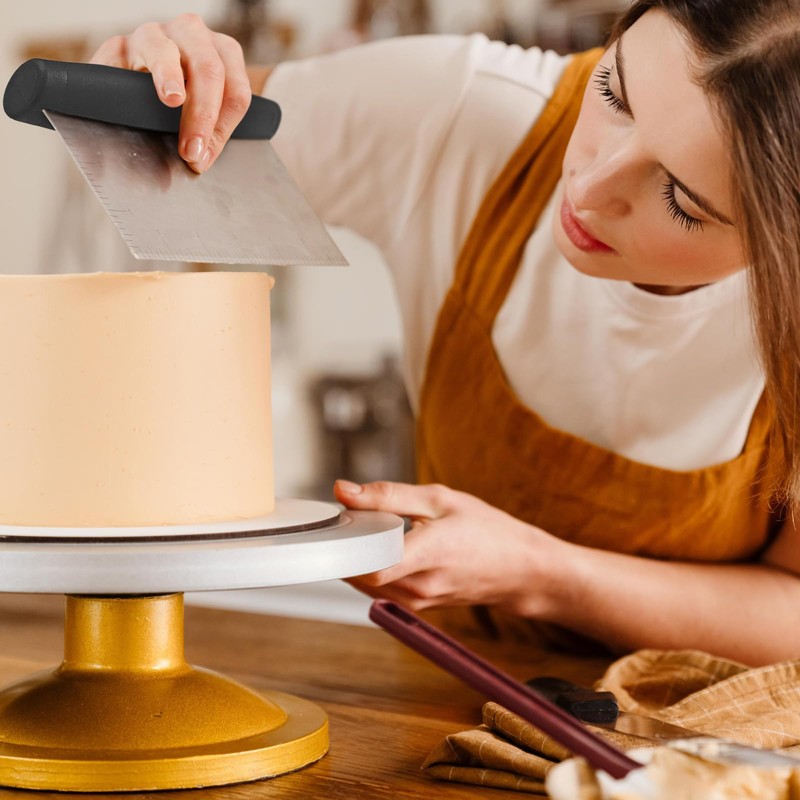 ALLTOP Stainless Steel Bench Scraper and Pastry Blender Cutter Set,