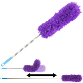 Sichler Haushaltsgeräte Extendable Microfibre Duster with XXL Telescope up to 280 cm Length (Duster, Washable Duster, Telescopic Handle)