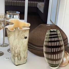 Murano Style Sandy Vase Height Approx. 29.5 cm Handmade