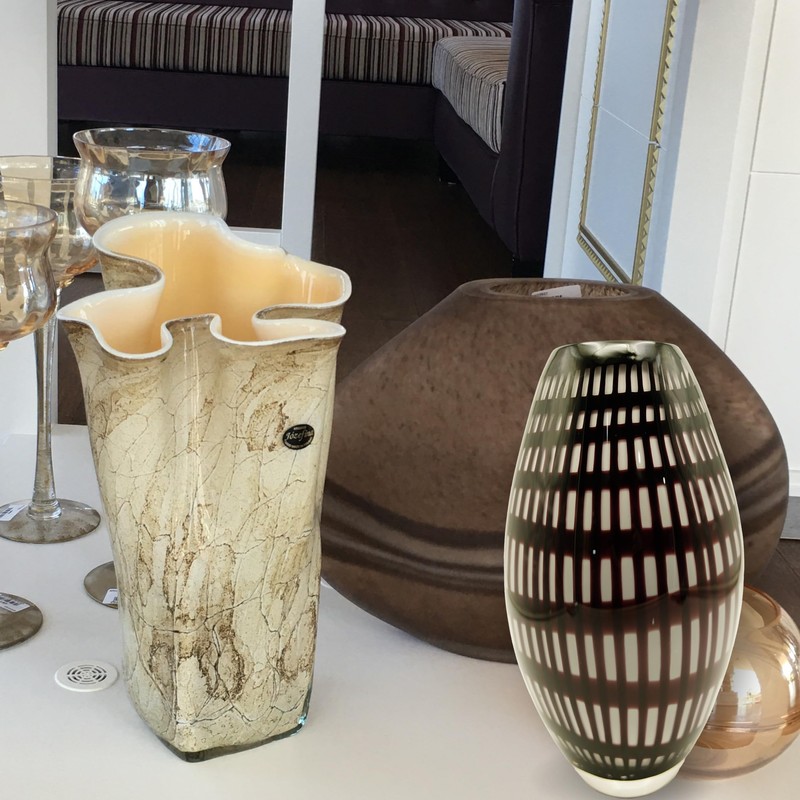 Murano Style Sandy Vase Height Approx. 29.5 cm Handmade