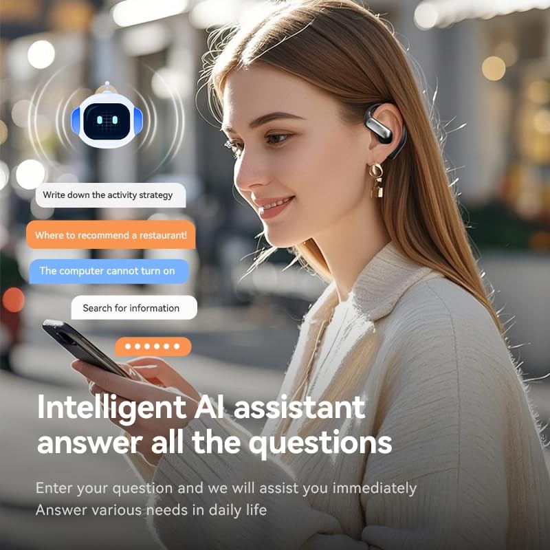 7JI AI Language Translation Earbuds,Smart Bluetooth Translator Device with 144