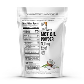 It's Just - MCT Oil Powder w/Prebiotic Fiber (1.5lbs) 70% C8 + 30% C10, Fast Fuel for Body & Brain Health, Keto Coffee Creamer, Non-GMO, 24oz