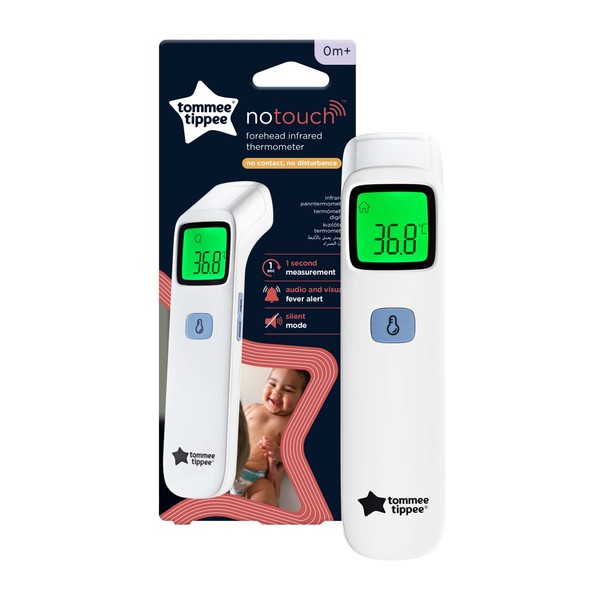 Tommee Tippee NoTouch Infrared Forehead Digital Thermometer, Essentials for Newborn Baby, 1 Second Instant Readings in ˚C or ˚F, 0m+