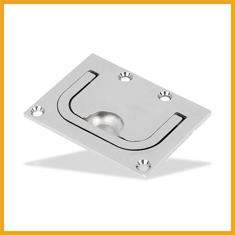 Partuto 76x57mm Boat Floor Locker Hatch Lift Flush Ring Pull