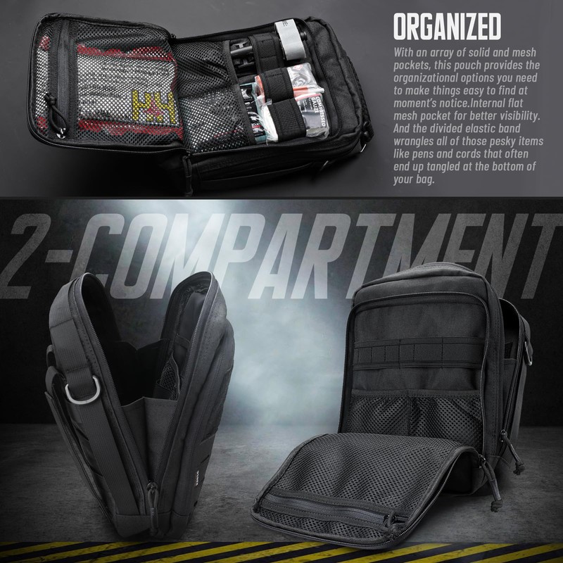 WYNEX Tactical Molle Admin Bag, Utility EDC Bag Organizer Modular