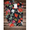 Lularoe TC Tall Curvy Leggings Huge Roses Black Red Pink