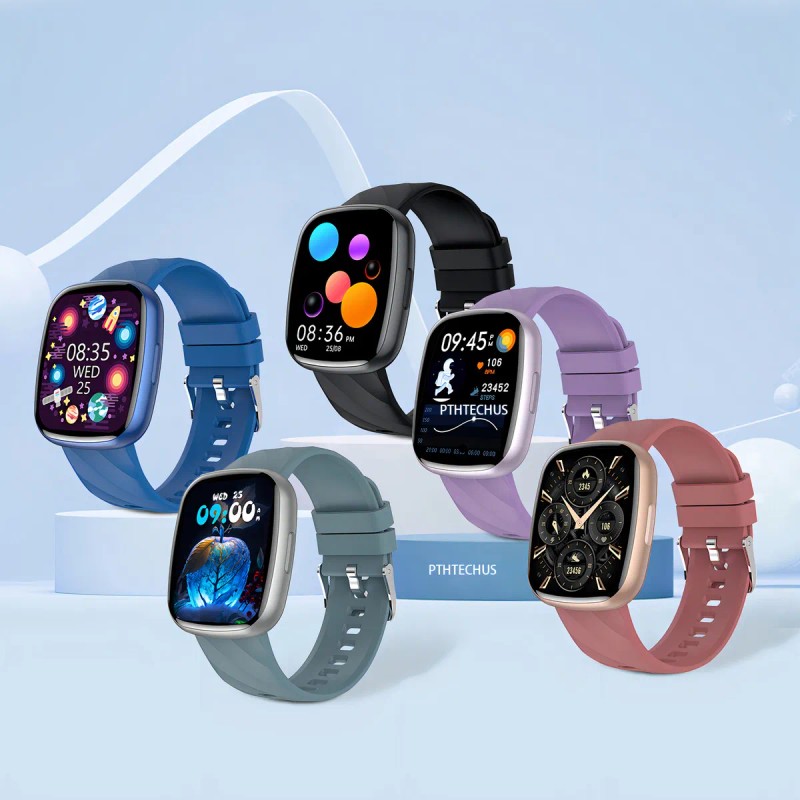 Relojes Inteligentes Smartwatch Para Ninos Pthtechus 1.75 Pantalla Ip68 Con