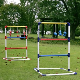 Outdoor Sports Ladder Ball Game 3 Pairs Ladder Ball Toss Bolas Set Replacement Sports Balls for Ladder Toss Game (Red)